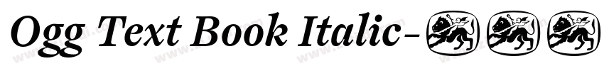 Ogg Text Book Italic字体转换 Ogg Text Book Italic字体转换